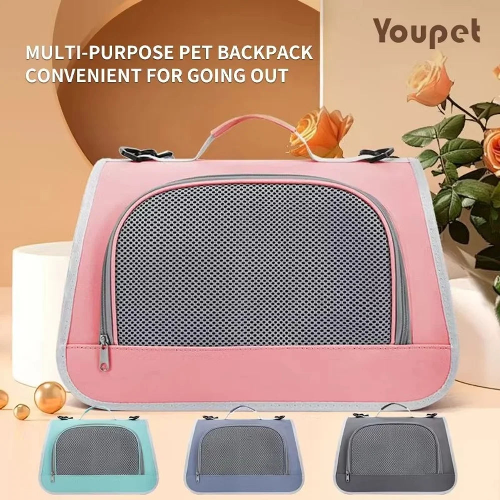 Pet Outing Portable Cat Dogs Handbag Summer Breathable Carrier Travel Puppy Kitten Single Shoulder Bag Pet Carrying Bag Supplie