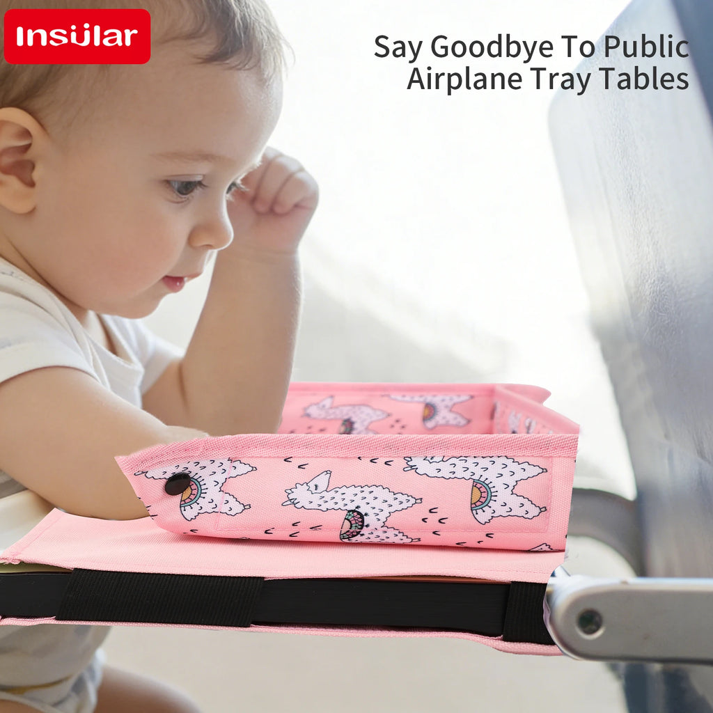 New Kids Travel Tray for Airplanes Seats Travel Desk Storage Foldable & Adjustable Lap Desk for Children Drawing Board Learning