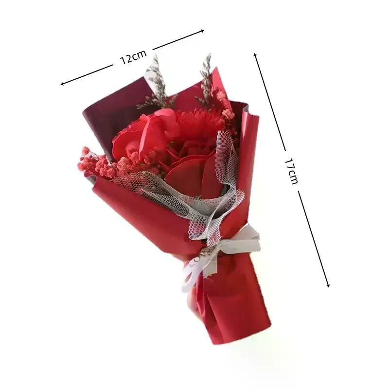 Valentine's Day Gift Decoration Rose Artificial Flowers Bouquet Fake Flower For Girlfriend Gift Mother's Day Decor Flower