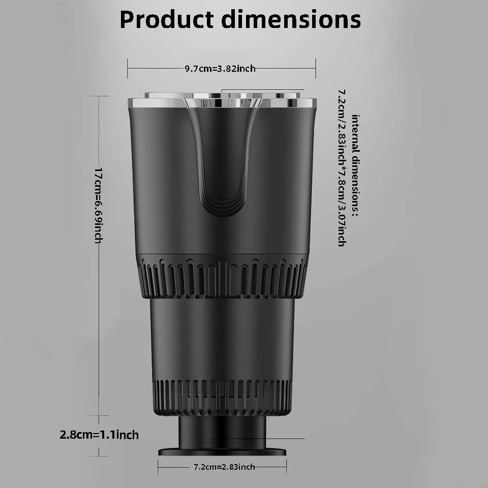 Car Smart Digital Temperature Control Cup Holder Portable Cooler Warmer Refrigerator Must‑Have Gadget for Road Trips