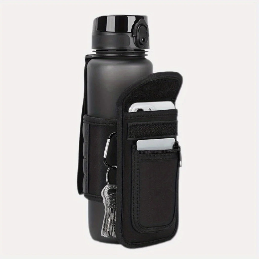 Fitness Bag Magnetic Water Bottle Holder | Adjustable with Phone Pocket | Suitable for 30/40 Ounce Sports Water Bottles