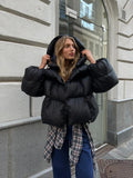Women Autumn Winter Warm Coat Thick Parkas Long Sleeve Parkas Female Street Fashion Hoodies Woman's Cotton-padded Jacket 2025