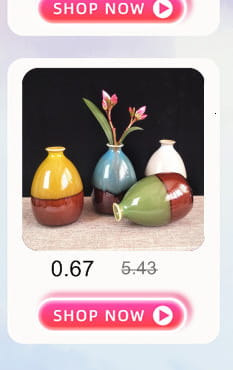 Set of four flower glaze ceramic vases with colorful two-tone glazes in yellow-brown blue-brown green-red and white-orange for home decor.