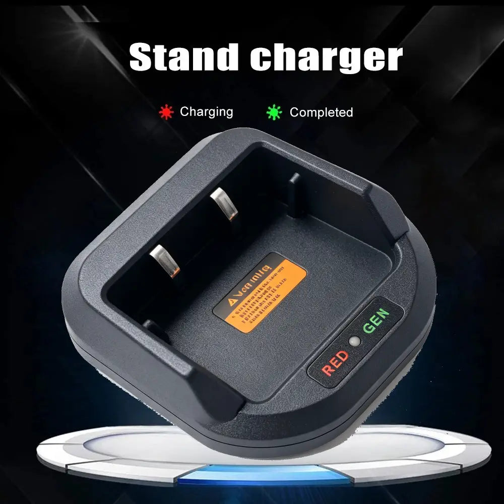 black plastic anysecu t56 charger desktop type c base with red and green led indicators showing charging status