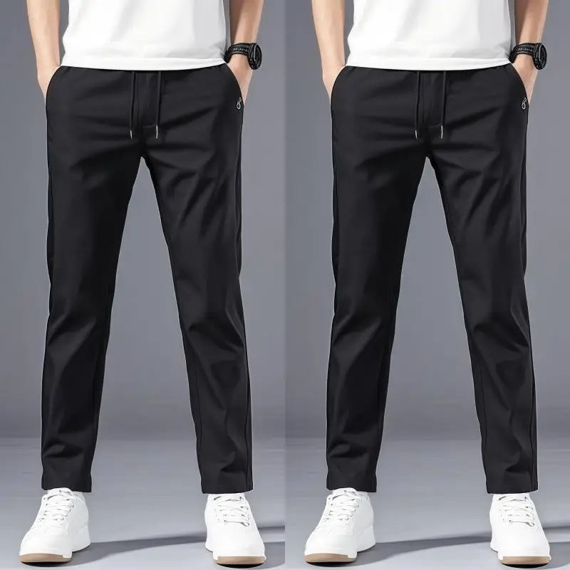 Casual Pants Men's Korean Version Summer Thin Men's New Sports Pants Loose and Versatile Trend Light Luxury Straight Trousers