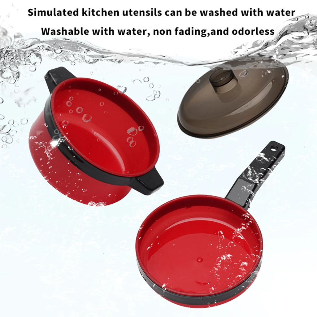Children's Simulated High Fidelity Cooking Toys, Home and School Use Chefs to Pretend Toy Sets Suitable for Role-Playing Kitchen