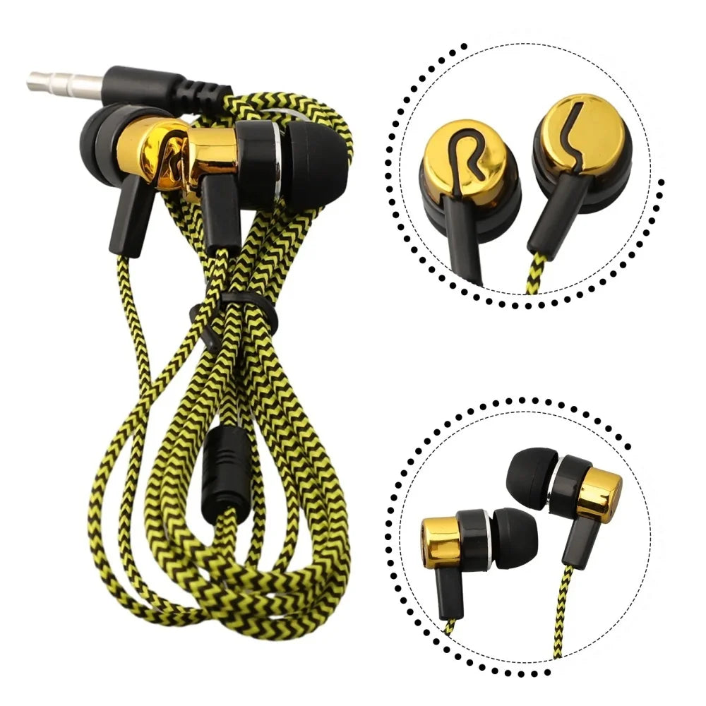 3.5mm Wired In Ear Earbuds Noise Isolating Deep Bass Stereo Headphones Universal Portable In‑ear Earphones for Mobile Phones