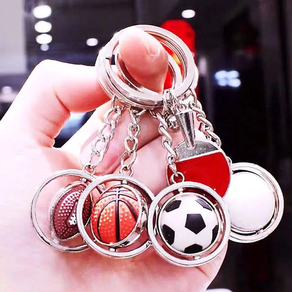 Leather Football Keychain New Exquisite Key Chain Souvenir Decoration Toy Keyring Ring School Reward for Kid Pendant Accessory