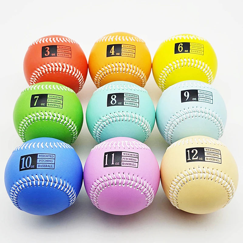 Professional Weighted Baseballs 3oz-12oz 9 Inch Arm Strength Training Balls for Baseball Softball Pitching Practice Equipment