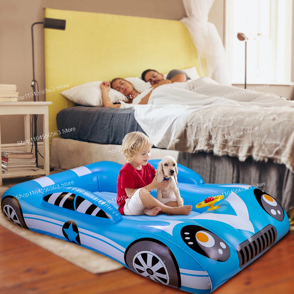 Kids Travel Air Mattress, Automatic Inflatable Bed for Children's Indoor Play & Nap Time