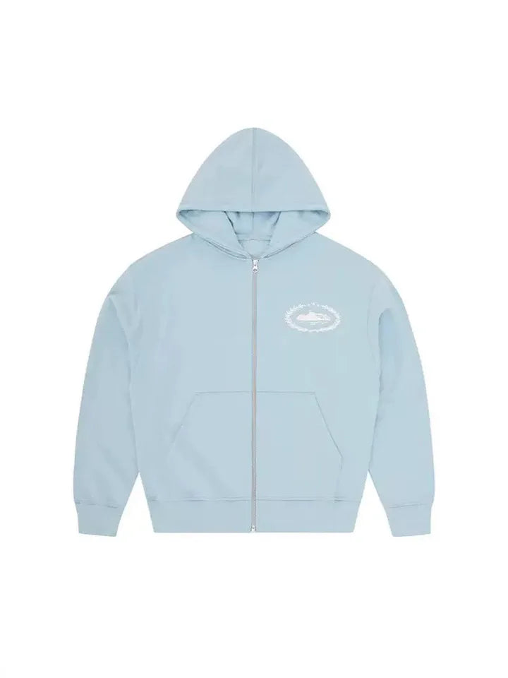 Men's Casual Zip Up Hoodie Solid Color Fleece Jacket with Pockets Full Zip Sweatshirt Outerwear