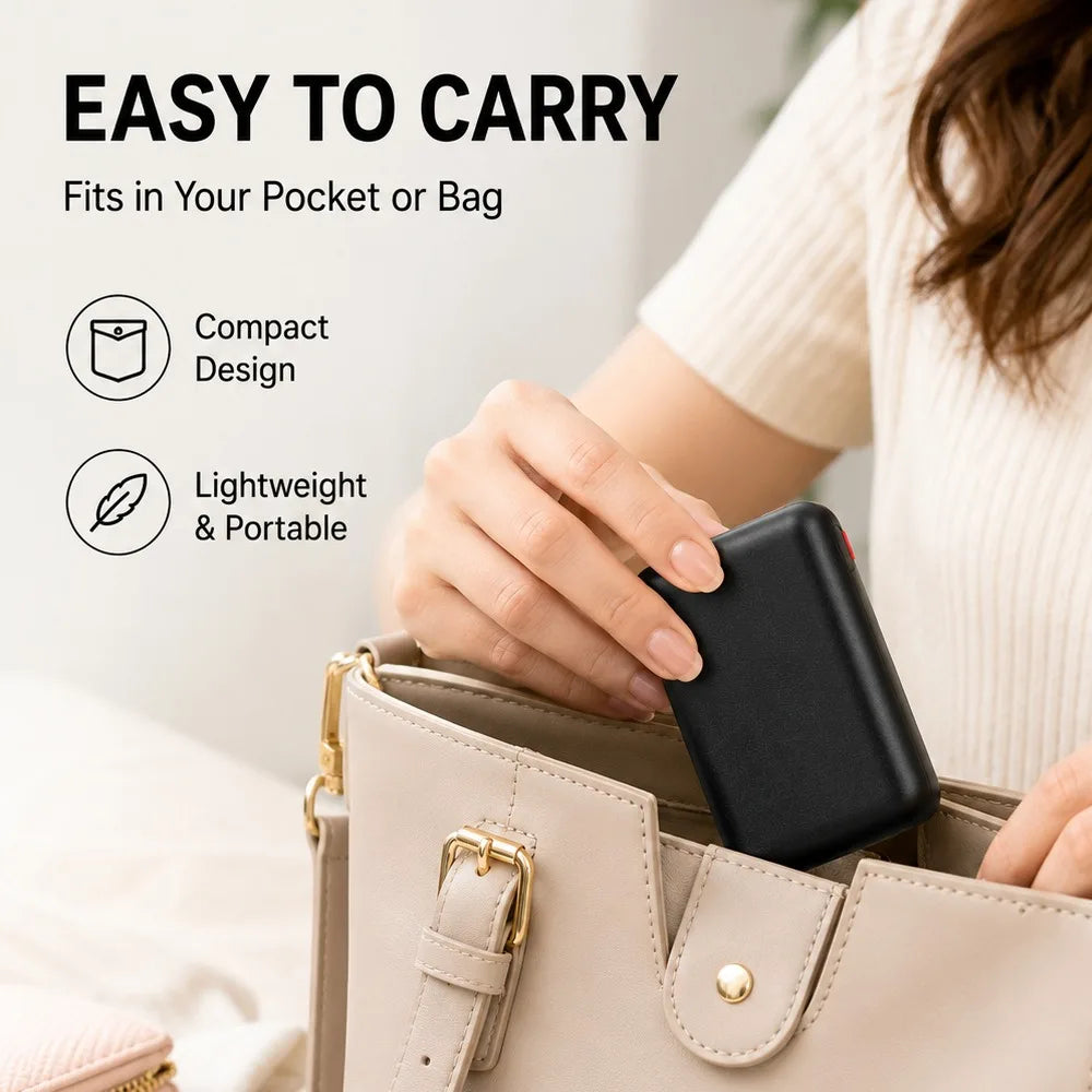 Mini 5000mAh Power Bank/portable External Battery Pack USB Charger Suitable for Charging Mobile Phones, Travel Backup Batteries.