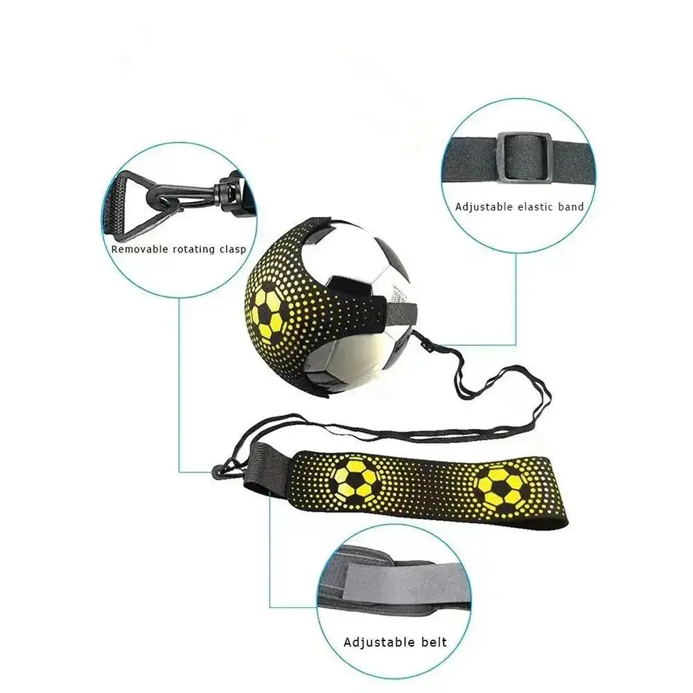 Football ball control training equipment kicking volleyball throwing single player practice adjustable waist belt elastic band