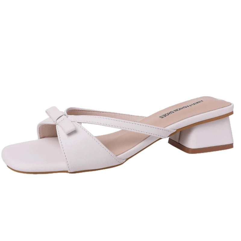 Women's Slippers Fashion Outdoor Casual Sandals Sweet Bow Women Sandals Summer Vacation Beach Slippers for Women Chaussons Femme