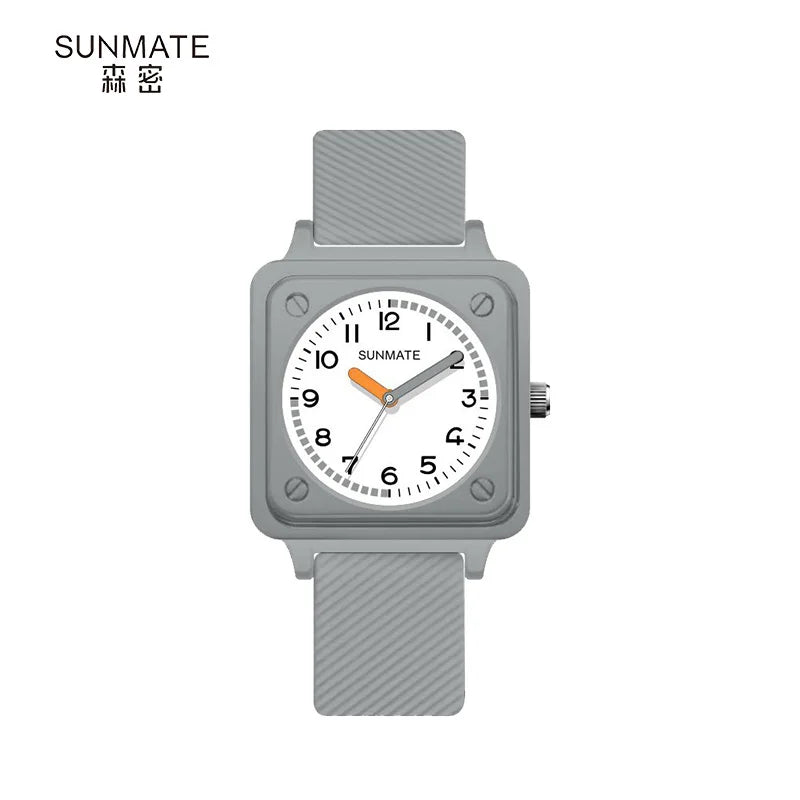 Women's Watches 2025 New Fashion Luxury Brand Women's Watches Silicone Strap Quartz Watches Square Arabic Numeral Dial