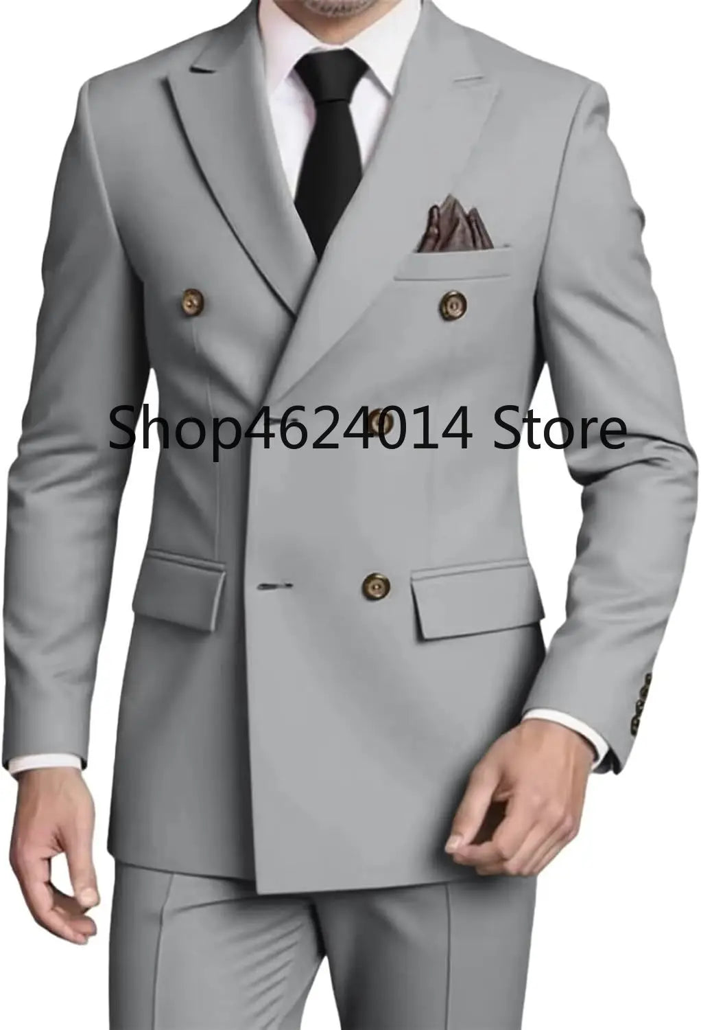 Suits for Men Slim Fit 2 Piece, Mens Double Breasted Suit Tuxedo for Men Wedding Business Prom Formal Suits