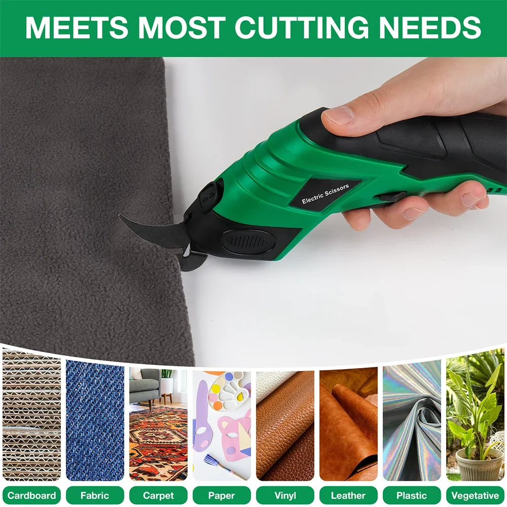Electric Scissors, Home USB Charging, Cordless Sewing Scissors DIY Leather/Fabric/Cardboard Cutting Tools, Tufting Scissors