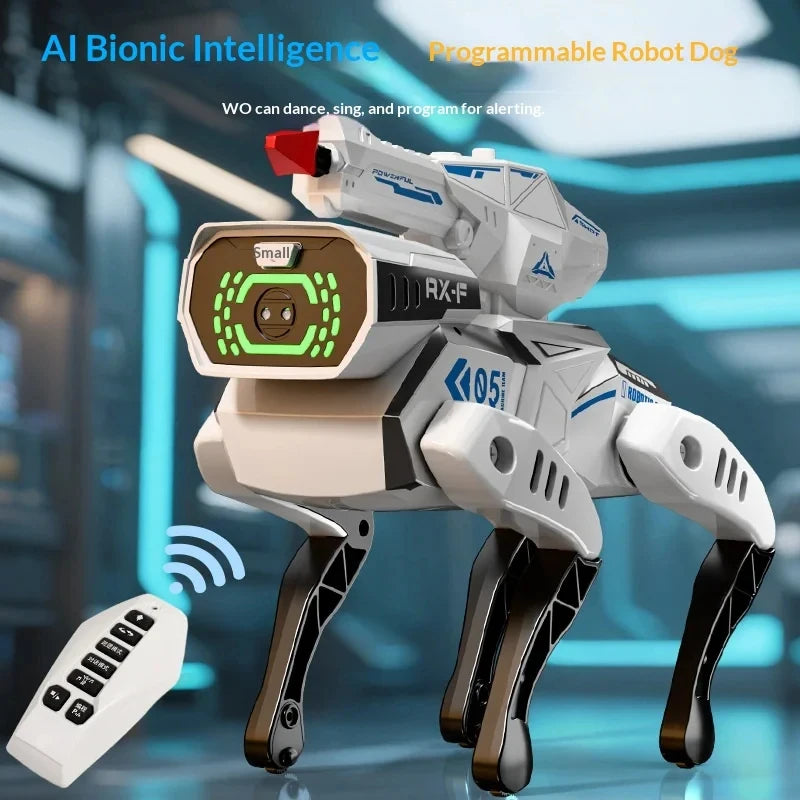 Robot Dog Kids Interactive AI Robotic Pet with Voice Control, Remote Programmable STEM Learning Toy Boys and Girls