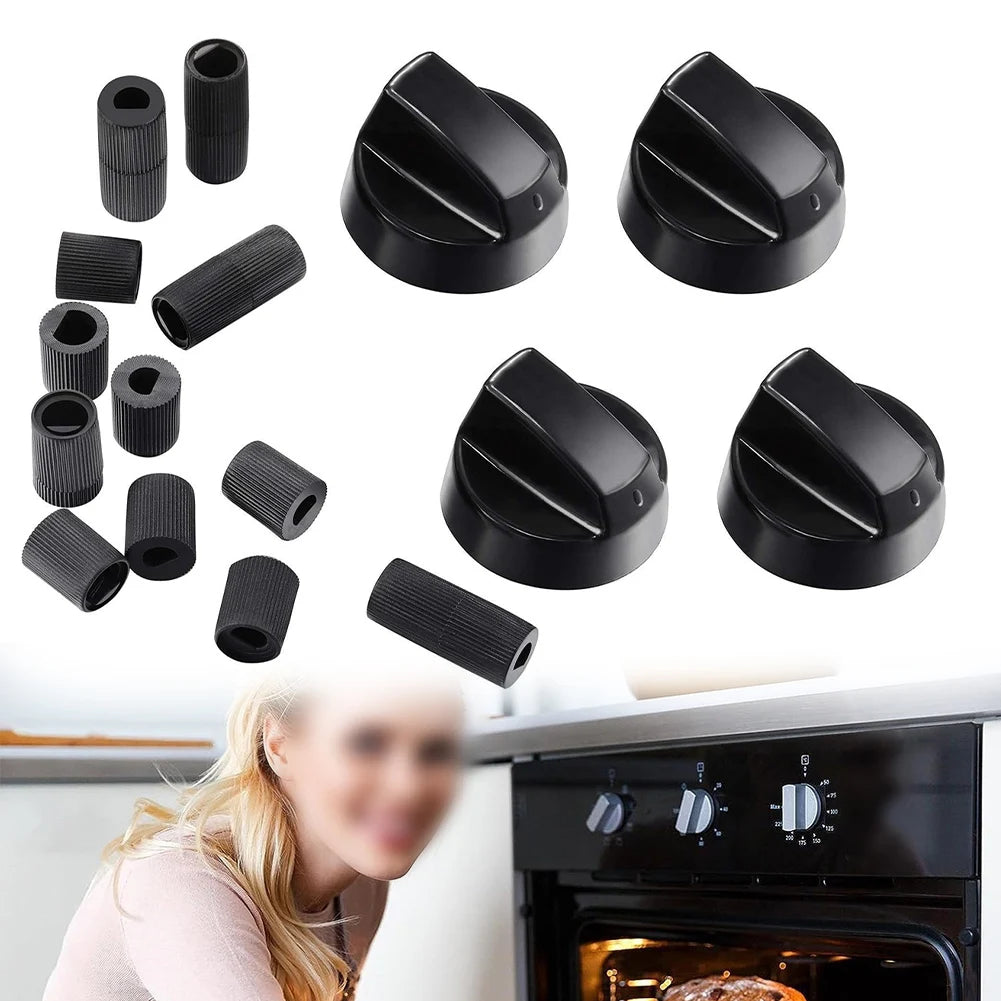 12 PCS Versatile Kitchen Appliance Control Knobs Set with Adapters for Stoves And Ovens - Easy Replacement Dial Controls