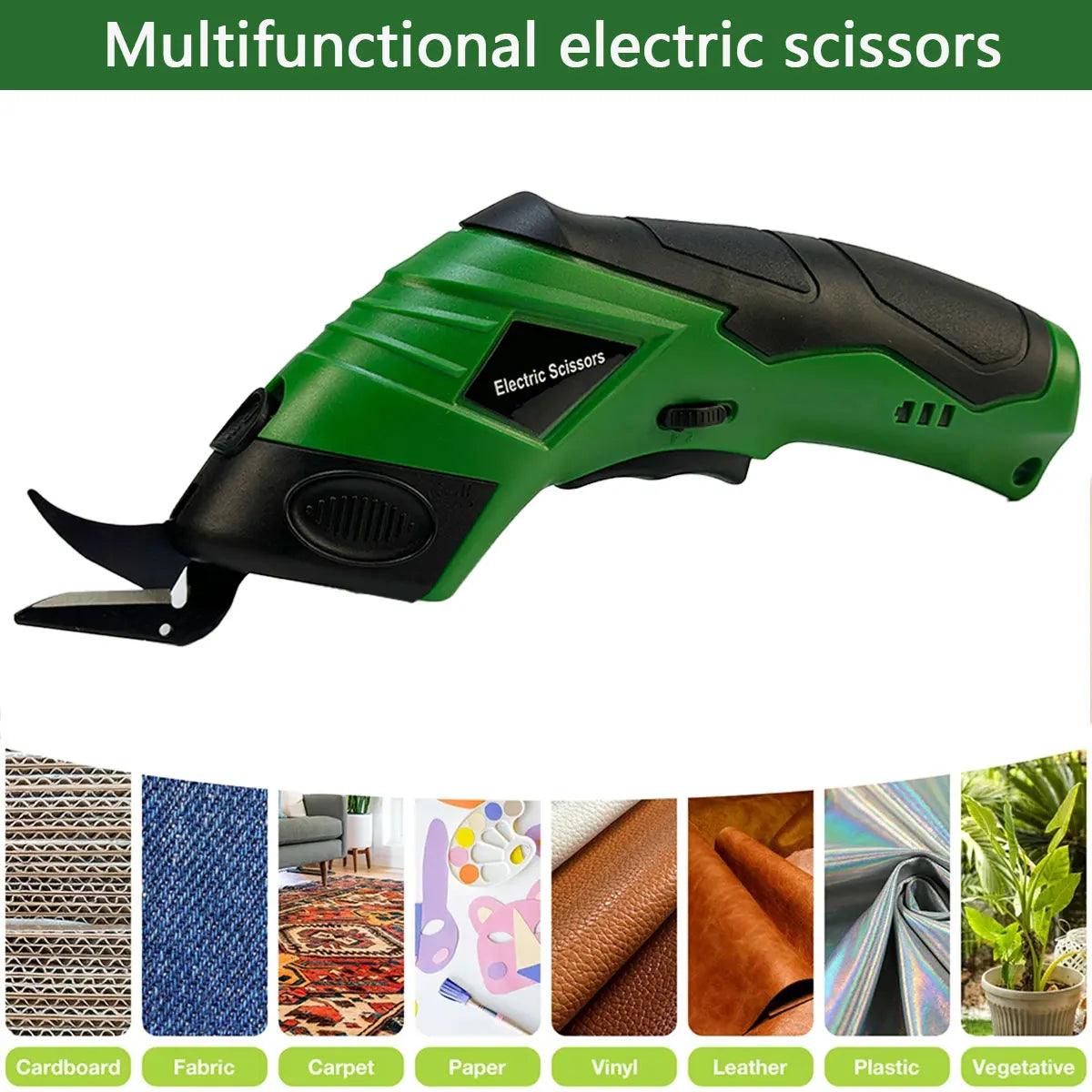 Electric Scissors, Home USB Charging, Cordless Sewing Scissors DIY Leather/Fabric/Cardboard Cutting Tools, Tufting Scissors