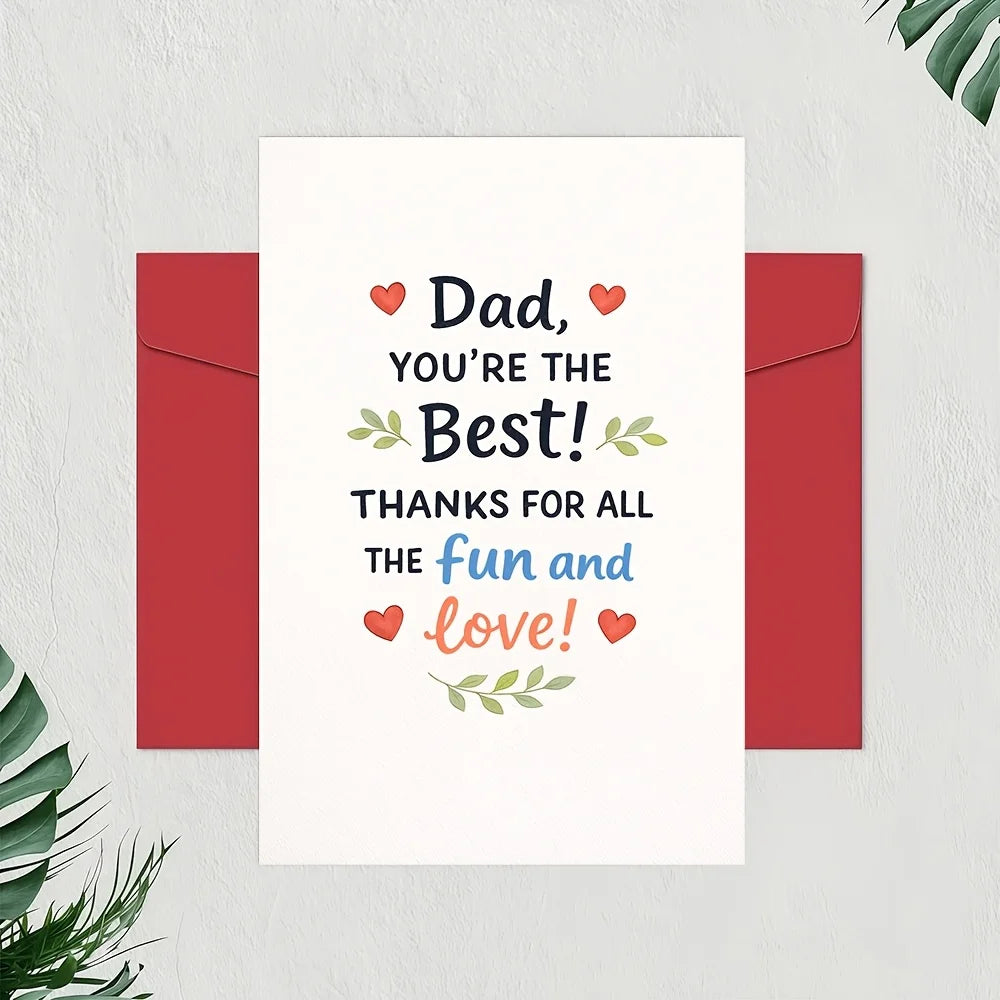 Dad, you are the best. Thank you for bringing us joy and love. A gift for our husband and a Father's Day card