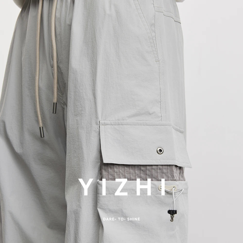 Casual Pants Men's New 2026 Spring High-end Trend Straight Workwear Paratrooper Pants Sports Quick-Drying Casual Pants