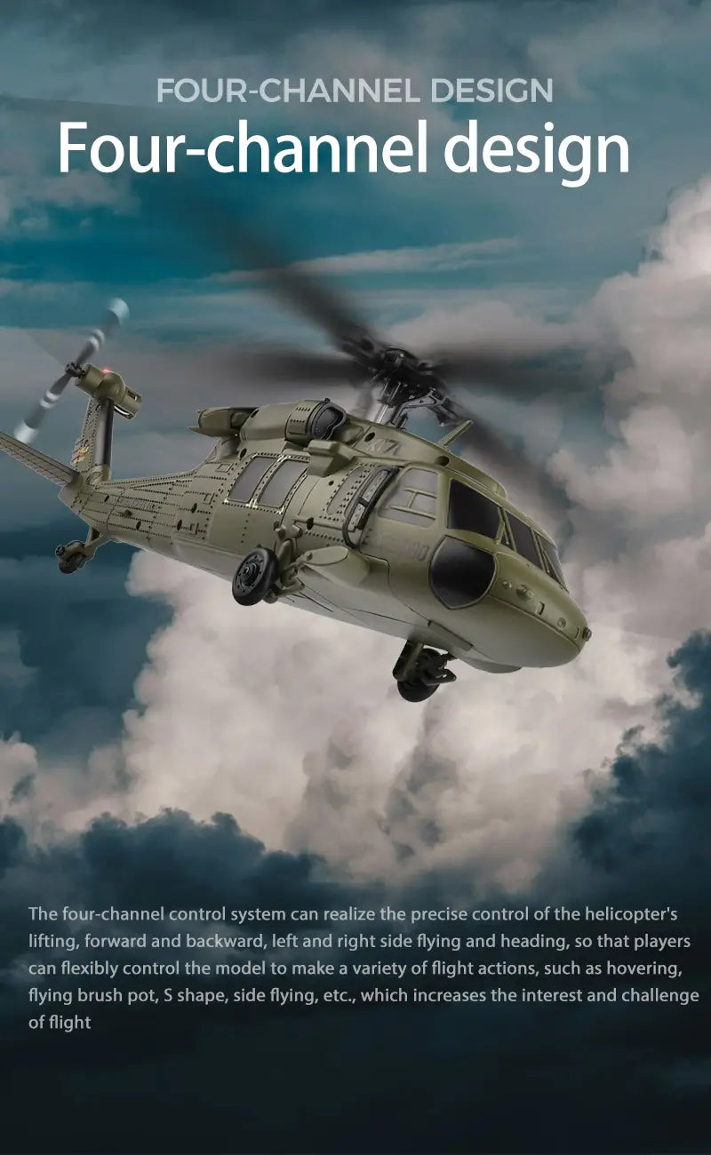 olive green military-style wltoys k170 uh-60l remote control helicopter model with detailed cockpit and rotor blades featuring 800mah 20c battery for extended flight time