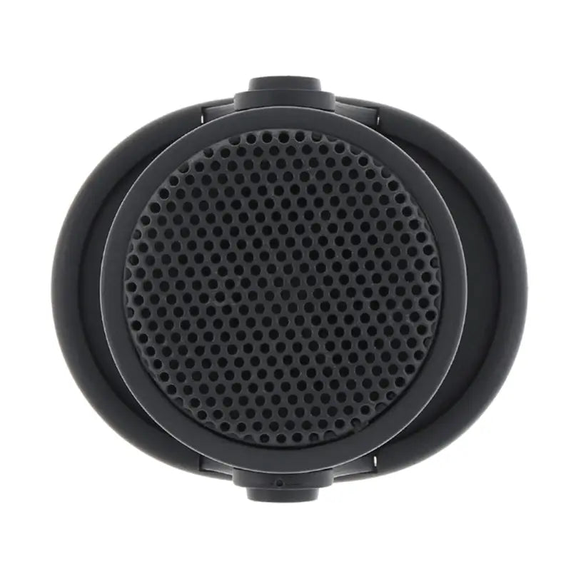 Black oval-shaped portable car tweeter speaker with perforated grille and rounded edges designed for high frequency hifi audio output 20w.