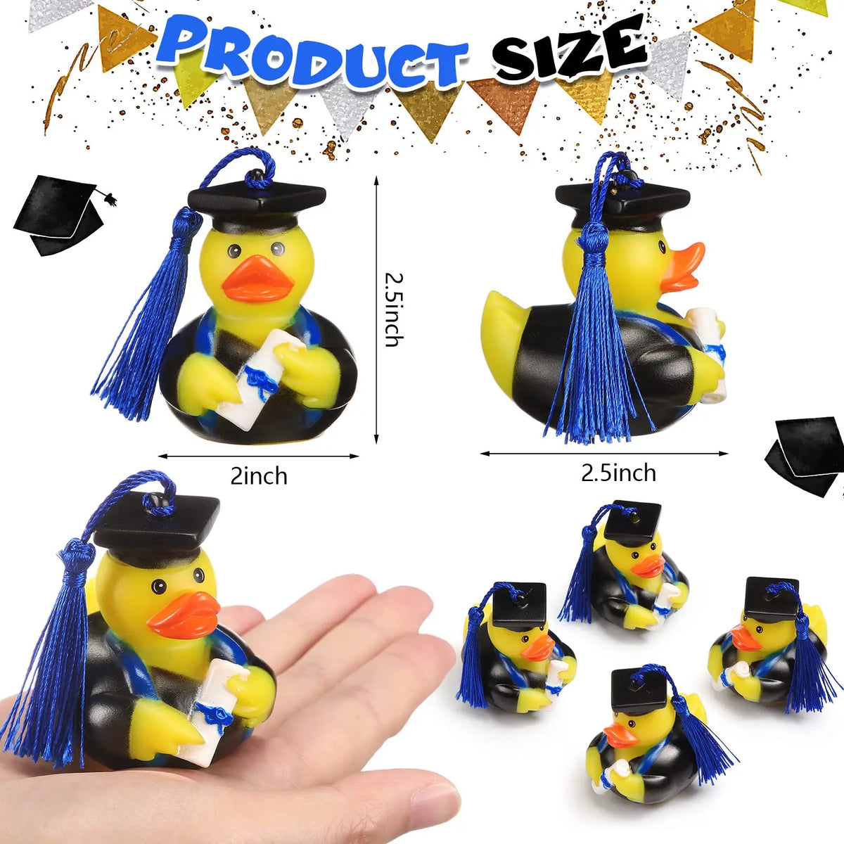 Graduation Diploma Rubber Ducks Grad Rubber Duck Gifts Graduation Duck Bulk for Student Pool Theme Party Favors