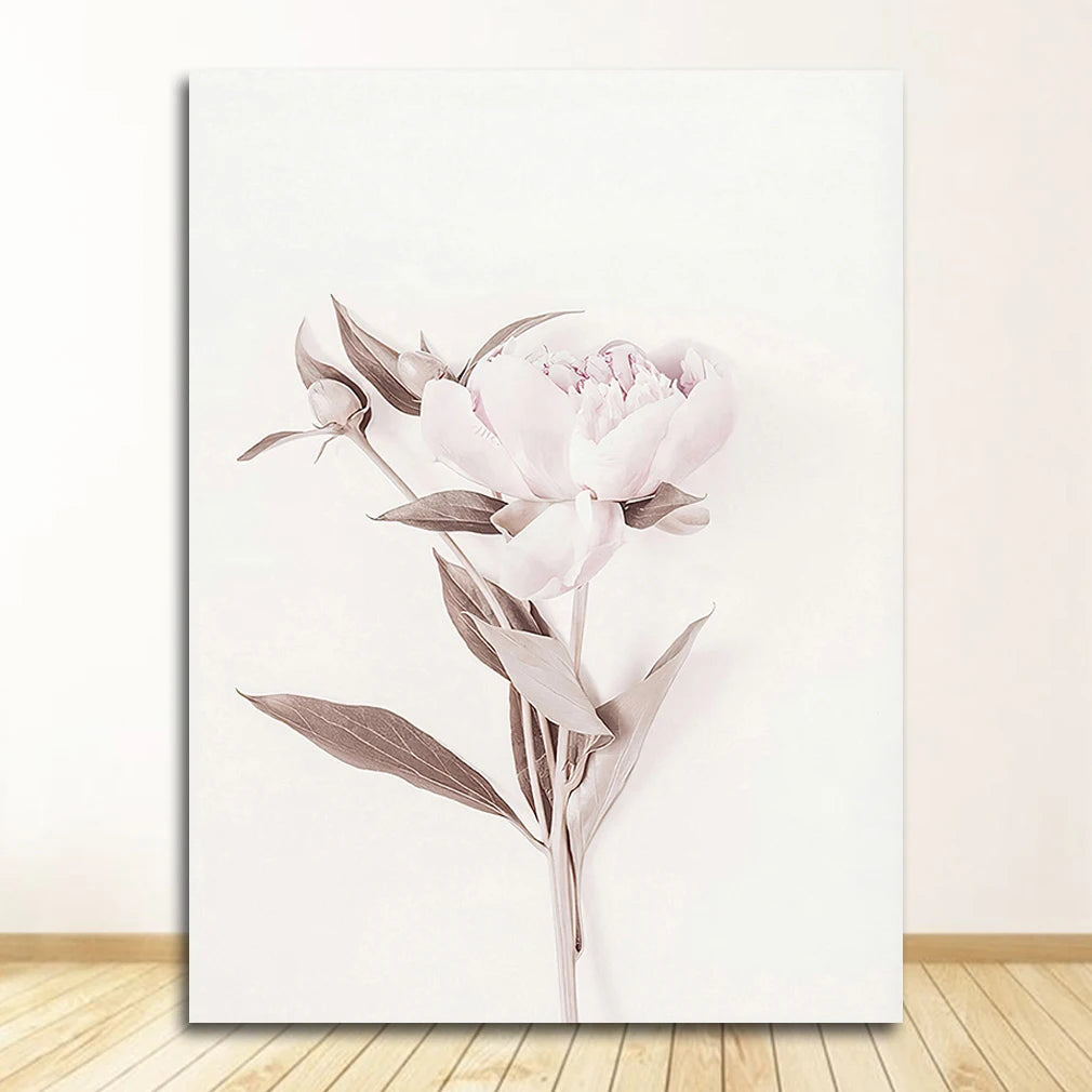 Scandinavian Living Bedroom Room Decoration Pictures Flowers Wall Art Peony Posters Floral Print Protea Rose Canvas Painting