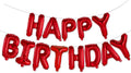 Happy Birthday Balloons Banner Red 16 Inch Mylar Foil Letters | Inflatable Party Decor and Event Decorations for Kids and Adults
