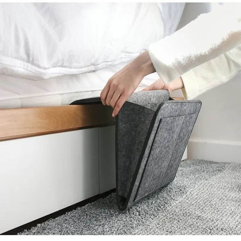Storage Box Hang Bag Felt Dormitory Bed Sofa Bedroom Carpet Store Content for CD Magazines Stationery Pad Mobile Phones Sundries