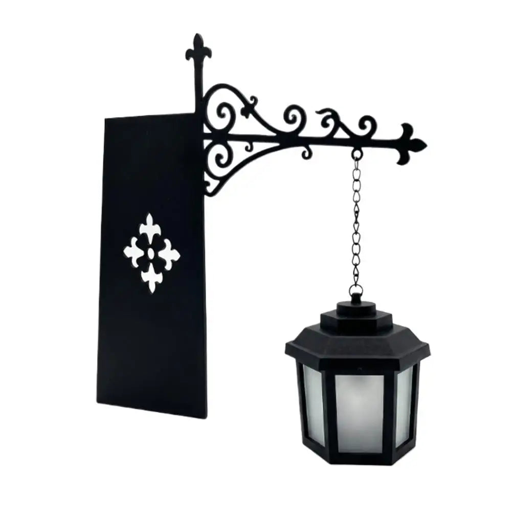 Ghost Bookshelf Lantern Vintage Hanging Mini Library Lamp Scrollwork Bracket Bookend Style Decor Light Warm Ornate Desk Lighting