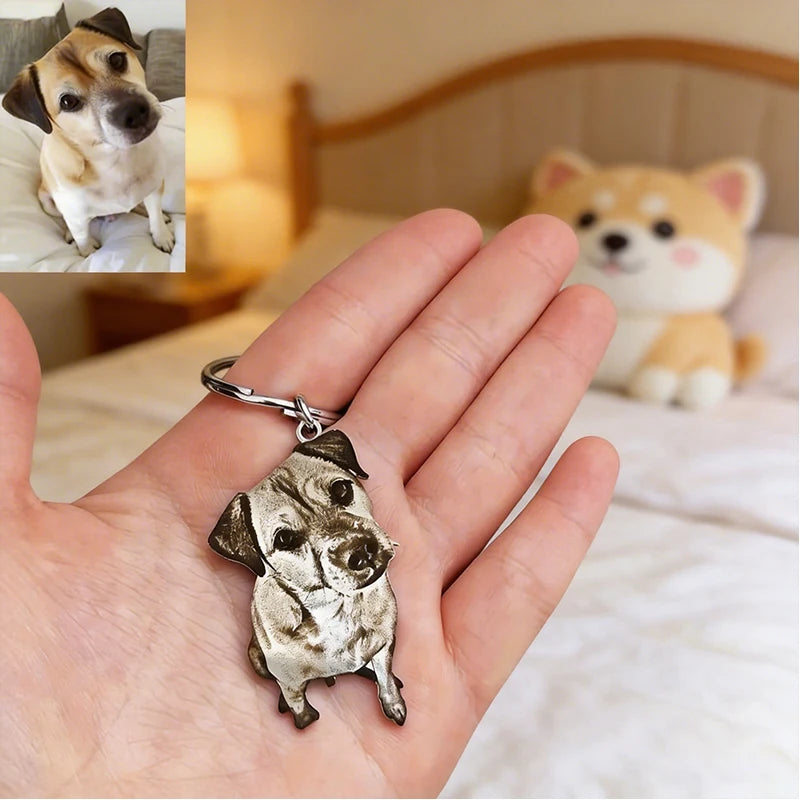 Custom Keychain Personalized Unique Engraved Cute Pet Accessories Quality Sainless Steel Laser Engraved New Trends Unique Gift