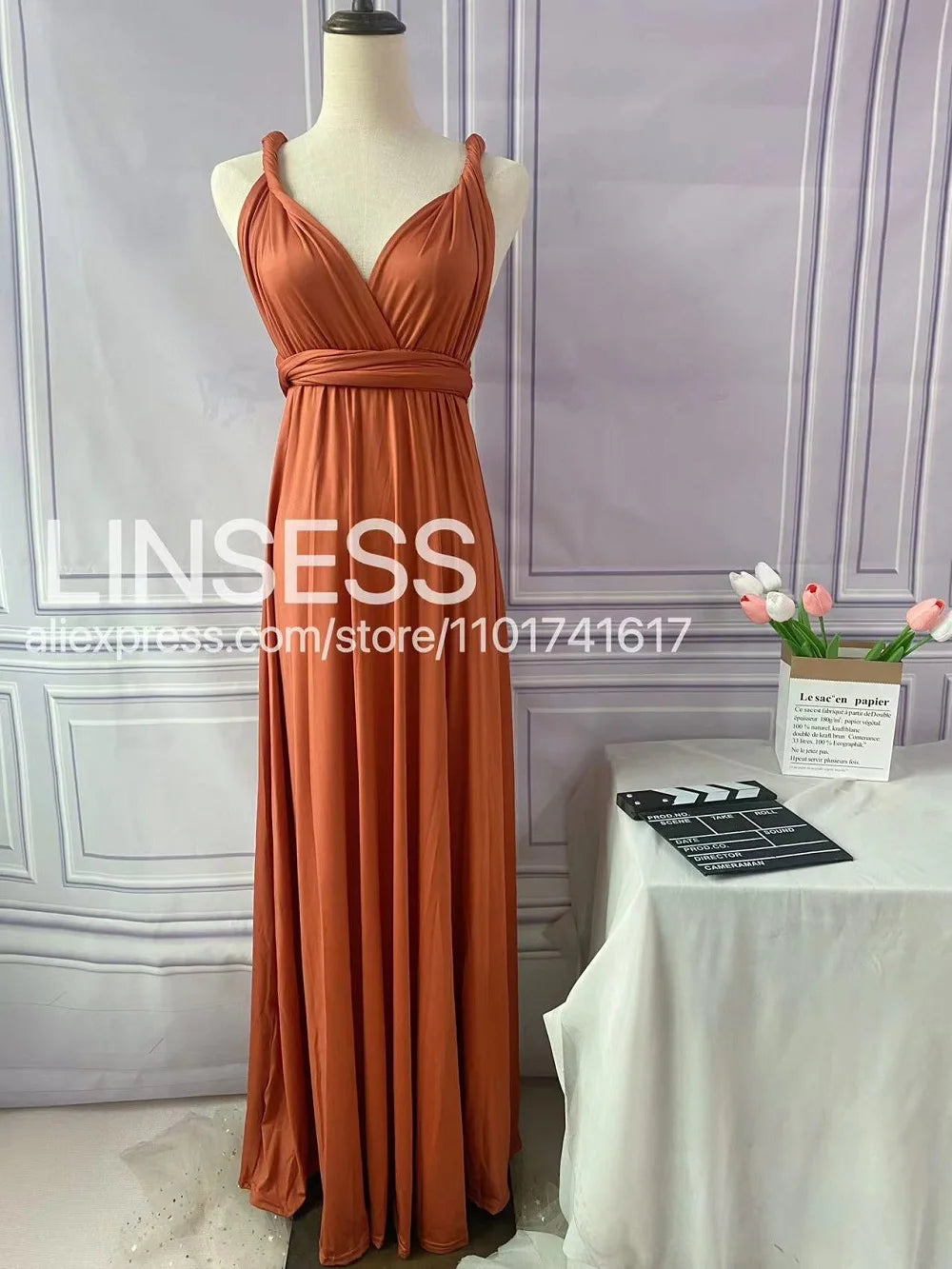 Bridesmaid Dress, Olive Green Maxi Bridesmaid Dress, Bridal Party Convertible Dress, Multiway Infinity Dress, Custom Dress
