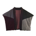 Winter new women's clothing European and American style casual short style contrasting color splicing velvet cotton vest