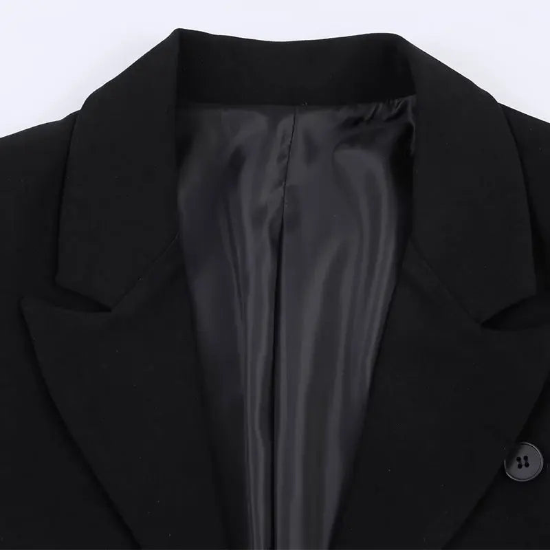 NLZGMSJ 2026 Spring Fashion Vintage Asymmetry Stylish Long Women Blazer Office Lady Fashion Jacket Female Blazer