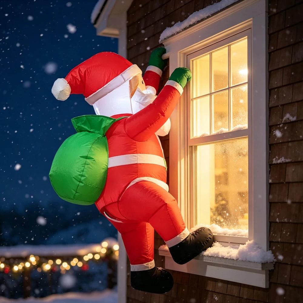 1M/3.3FT Christmas Decorations Inflatable Toy Dabbing Santa Claus Home Yard Xmas Ornaments Decor Christmas Outdoor Decor Toy