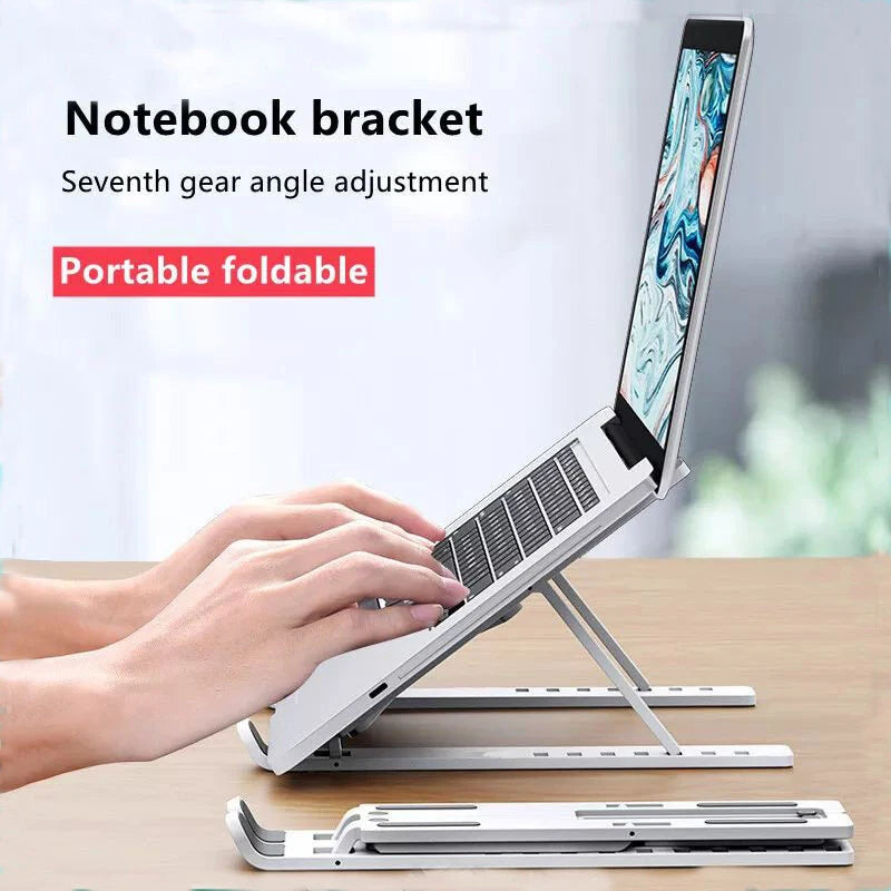 8 Gear Foldable Laptop Stand Holder Portable Notebook Support Base Adjustable Riser Cooling Bracket Laptop Cooler Accessories.