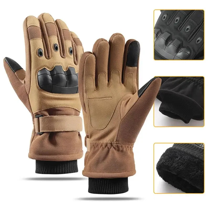 man Winter Gloves Men's Cold-Proof Thermal WindProof for Motorcycle Cycling Military Motocross ATV Riding Gear Parts Accessory