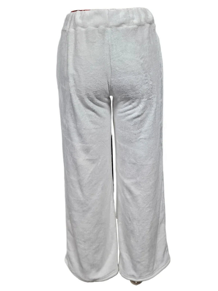 Custom DIY Loungewear Pants Men Women Loose Fit Drawstring Trousers Winter Elastic Waist Home Plus Size Lightweight Breathable