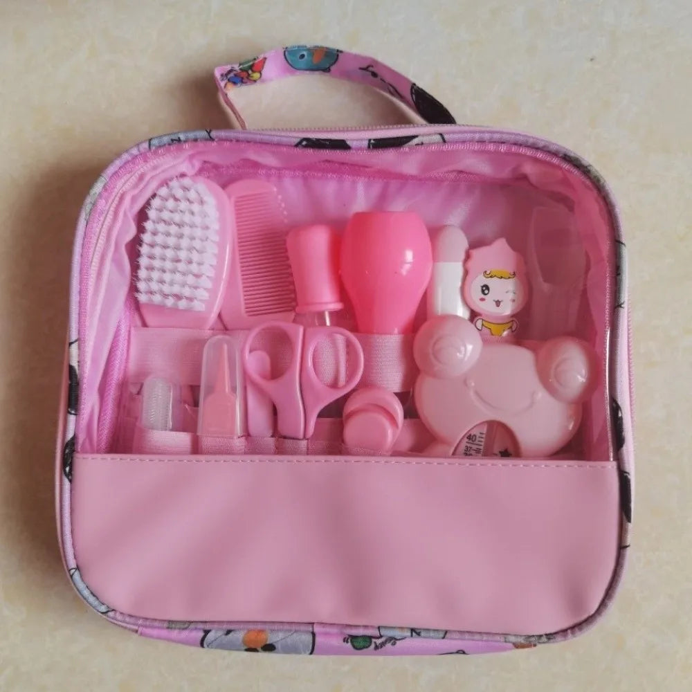 13Pcs/Set Multi-functional Baby Care Kit Nasal Aspirator Hair Wash Brush Newborn Care Essentials Nail Clipper Comb