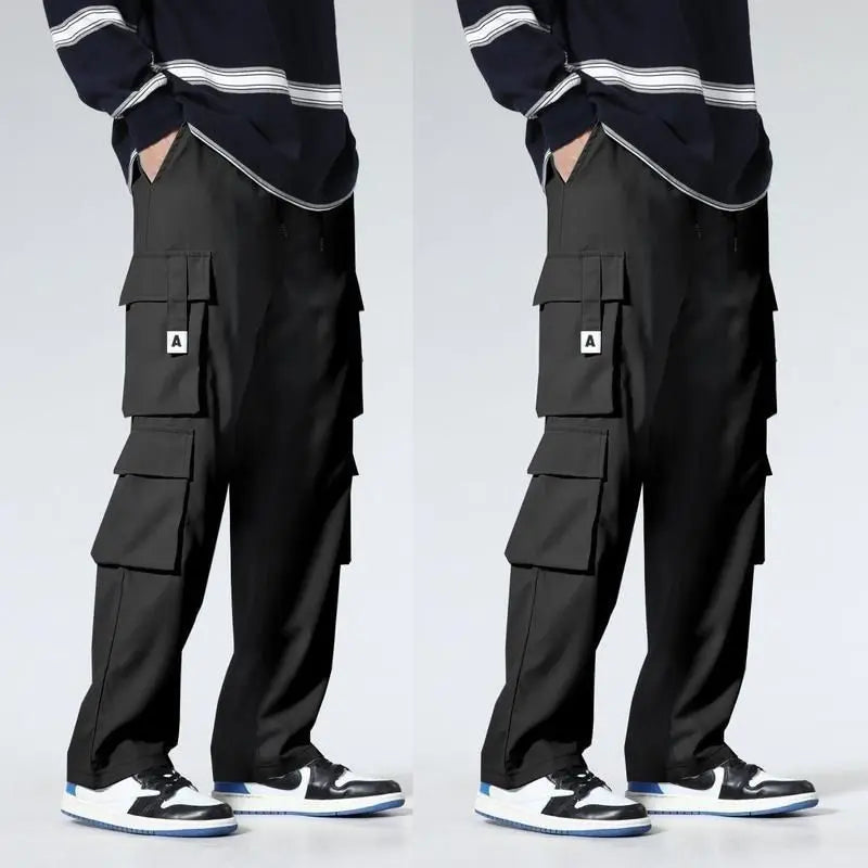 Men's Workwear Pants Straight Leg Casual Car Repair Trousers Multi-Pocket Durable Breathable Comfortable Military Green