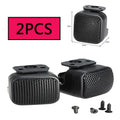 Black plastic 500w car tweeter dome speakers with hexagonal grille and mounting bracket for automotive audio