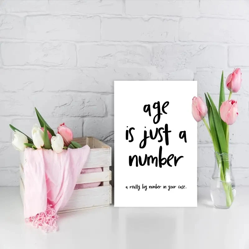 1 Funny 'Age Is Just a Number' Birthday Card. Creative Greeting Cards, Perfect Gifts for Family, Friends and Colleagues.