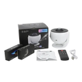 White and black bl-dqy02 pro bluetooth galaxy projector with 12 in 1 film discs white noise and 360° rotation features