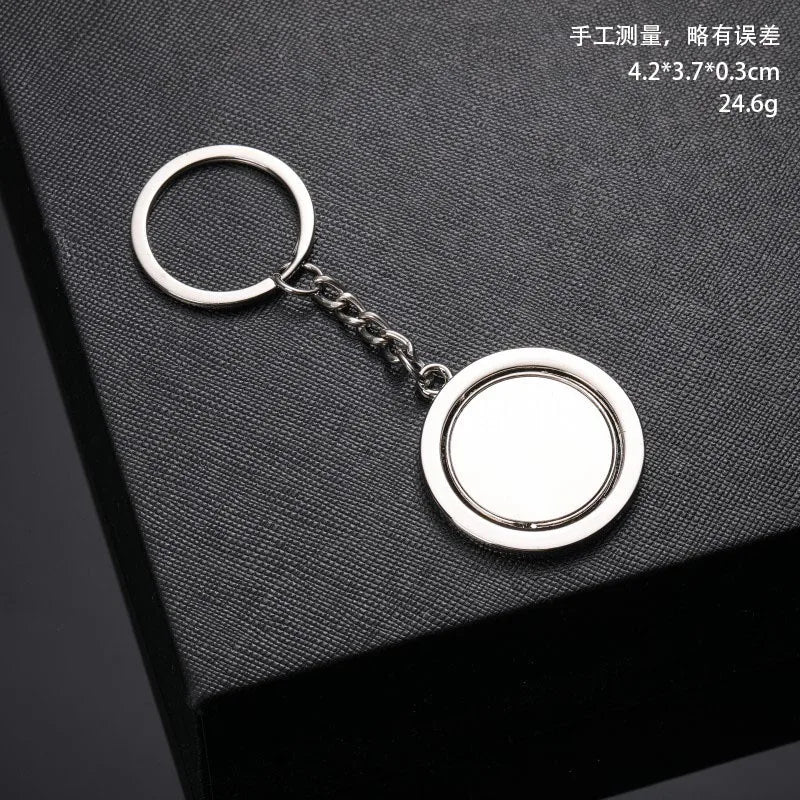 Personalized Fashionable Simple Key Chain Car Rotating Circular Various Styles And Specifications Accessories Keychains Gift