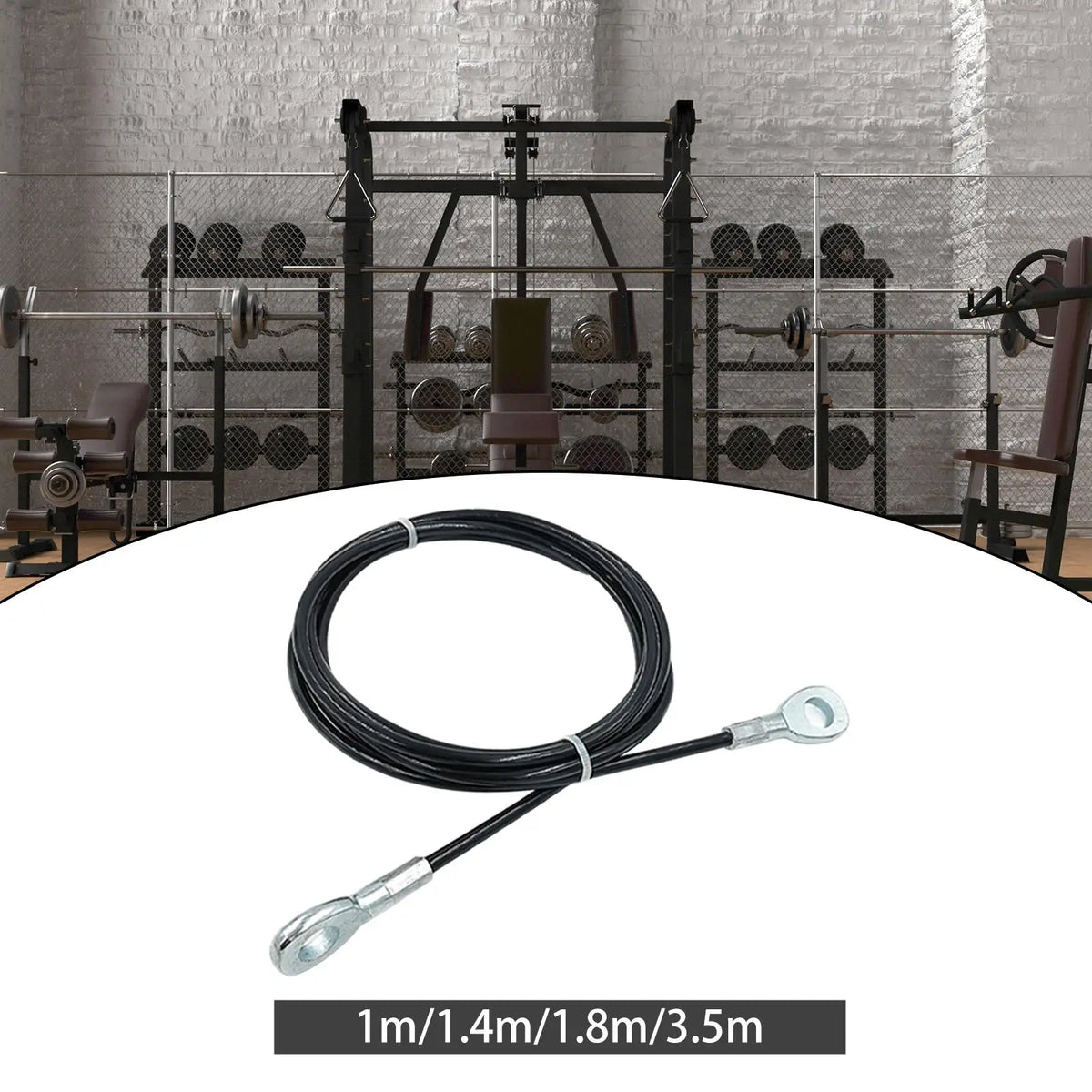 Fitness Extension Cable 5mm Wrists Arms Forearms Training Exercise Machine Cable Heavy Duty Steel Wire Rope Fitness Pulley Cable