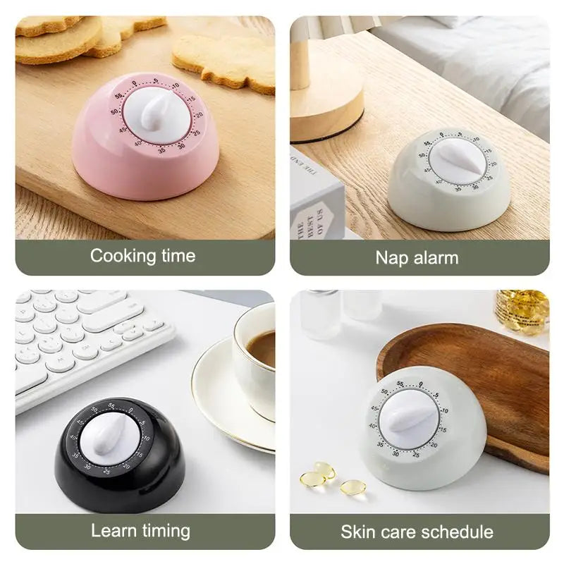Mechanical Kitchen Timer With Loud Alarm And Battery Free Design Perfect For Home Cooking Baking And Study Time Management