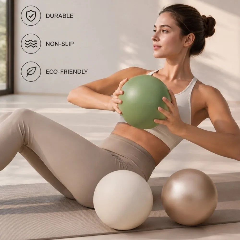 Sports 22 cm Yoga Ball Soft Inflatable Pilates Ball Anti-Burst Thickened Fitness Pilates Ball Indoor Training